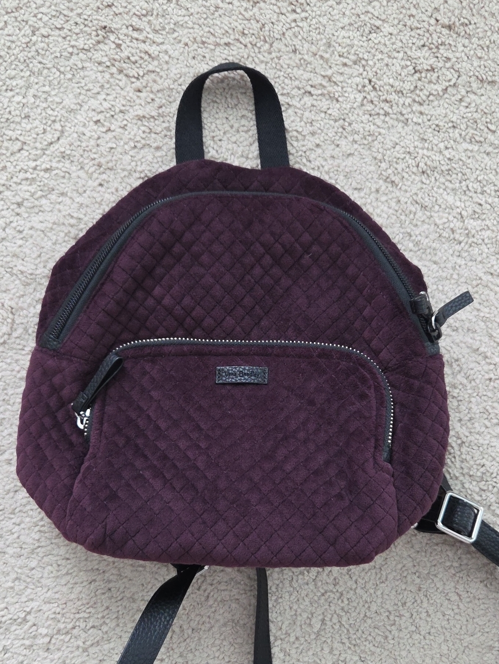 Vera Bradley Quilted Plum Mini Backpack